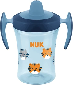 NUK Trainer Cup Trinklerntasse mit Trinktülle, 6+M, 230ml, tiger blau