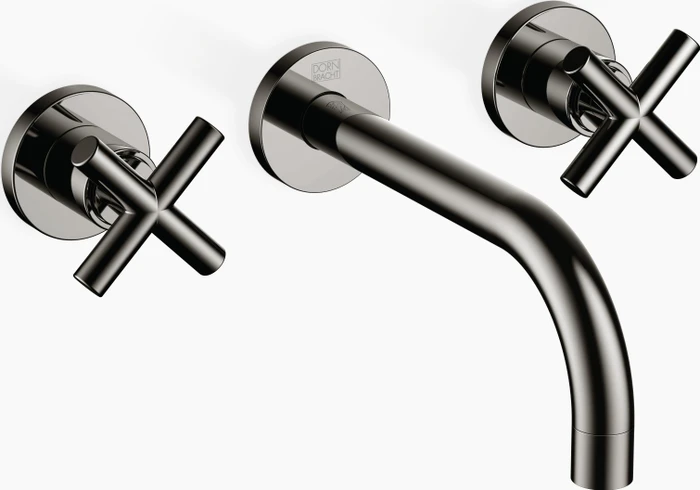 Dornbracht Tara Wandbatterie 190 ohne Ablaufgarnitur dark chrome