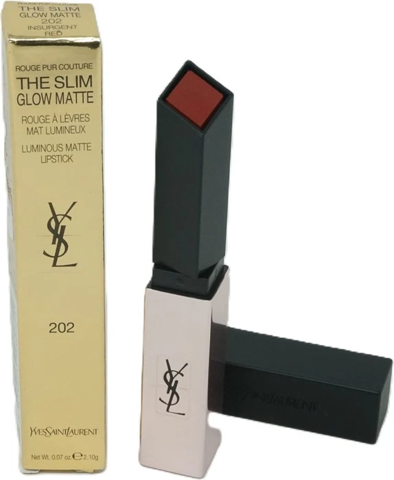 Yves Saint Laurent Rouge Pur Couture The Slim Glow Matte Lippenstift 202 Insurgent Red, 2.1g