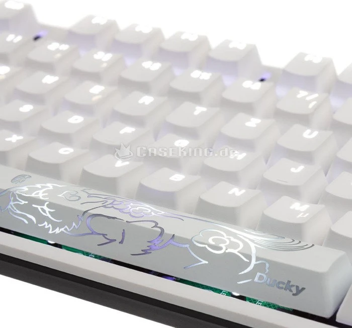 Ducky One 2 Backlit PBT, LEDs weiß, weiß, MX BLACK, USB, DE