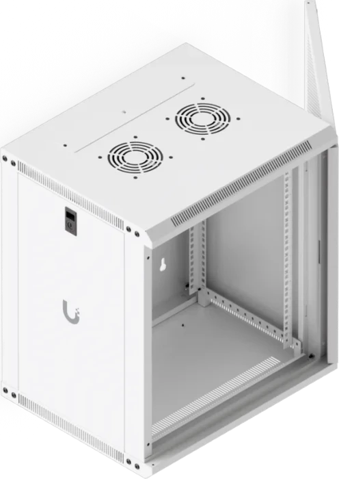 Ubiquiti 12U Rack Cabinet, 19" Wandgehäuse 12HE, Gitternetztür, weiß, 450mm tief