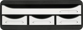 Exacompta Toolbox Schubladenbox, 4 Schubladen, weiß/schwarz