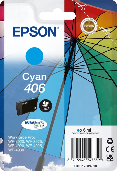 Epson Tinte 406 cyan