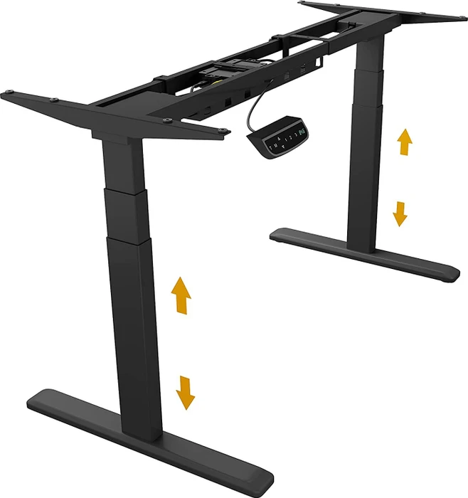RaidSonic Icy Box IB-EW205B-T elektrisch höhenverstellbares Sitz-Steh-Schreibtischgestell schwarz