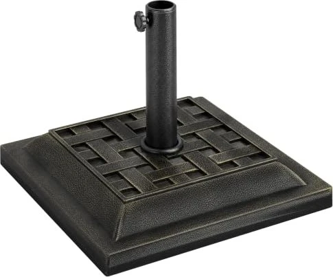 Outsunny Sonnenschirmständer quadratisch 44x44cm bronze