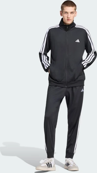 adidas Basic 3-Streifen Tricot Trainingsanzug schwarz/weiß (Herren)