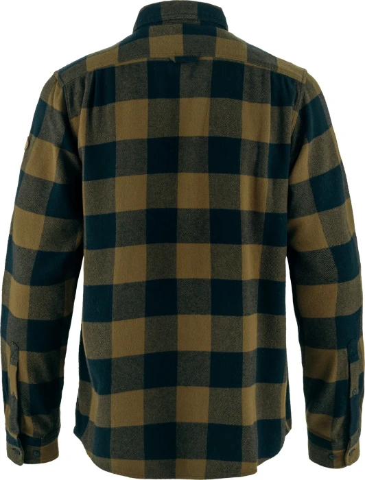 Fjällräven Övik Heavy Flannel Hemd langarm wood brown/dark navy (Herren)