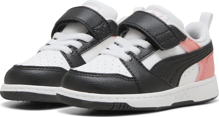 Puma Rebound V6 Lo puma white/puma black/pink fruit (Junior)