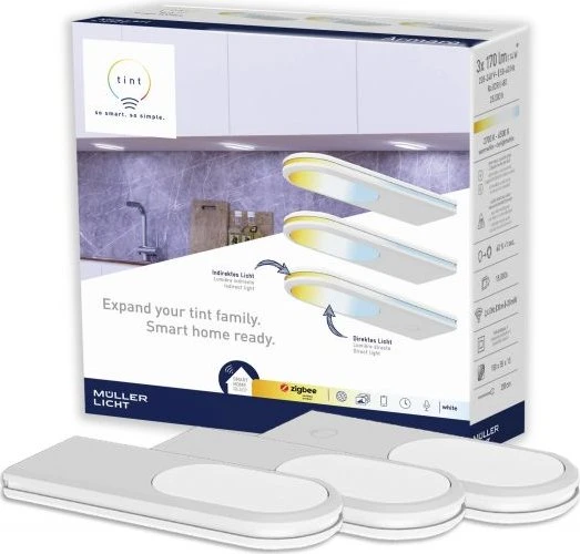 Müller Licht tint Armaro white LED Unterbauleuchte 14W, 3 Stück