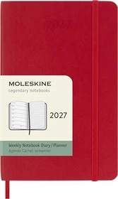 Moleskine Wochen-Notizkalender 1 Woche/1 Seite 2027, A6, Softcover, rot