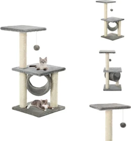 vidaXL Katzen-Kratzbaum Sisal, 65cm, beige/grau