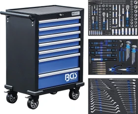 BGS technic Profi Exclusive Werkzeugwagen bestückt inkl. 263-tlg. Zubehör