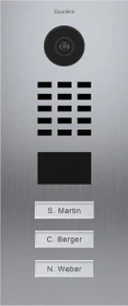 DoorBird D2103V IP Video Türstation mit 3 Ruftasten, Edelstahl V2A, gebürstet