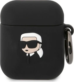 Karl Lagerfeld NFT Karl Head 3D Silicone Case für Apple AirPods 1/2 schwarz
