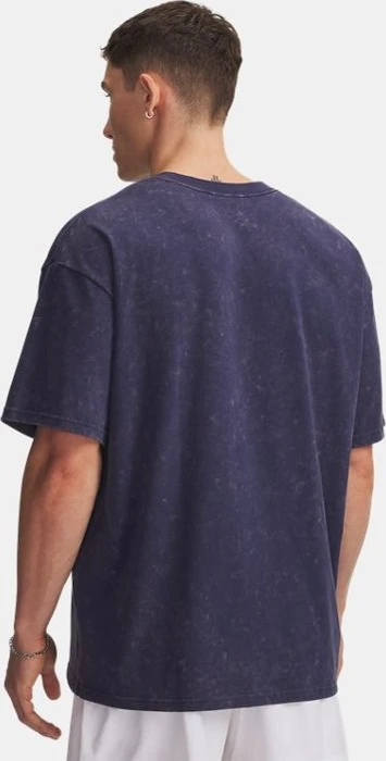 Under Armour Heavyweight Logo Wash T-Shirt kurzarm washed navy/white (Herren)