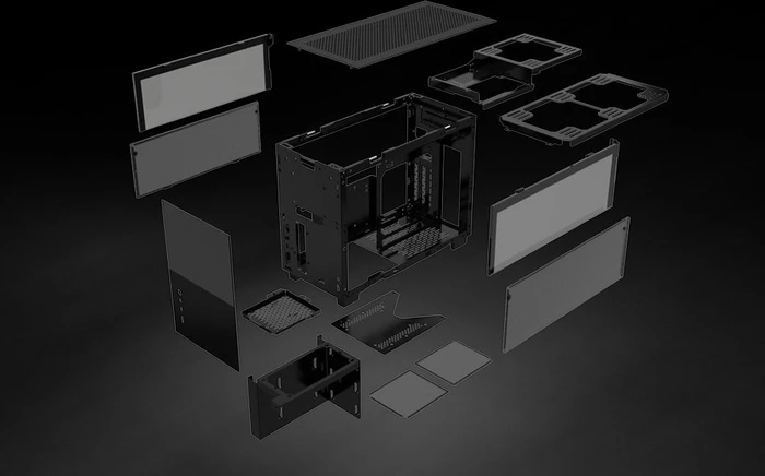 Lian Li Q58, schwarz, PCIe 3.0, Glasfenster, Mini-ITX