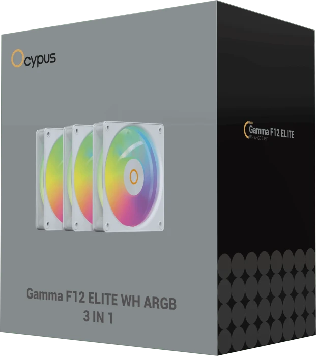 Ocypus Gamma F12 Elite WH ARGB, weiß, 120mm, 3er-Pack