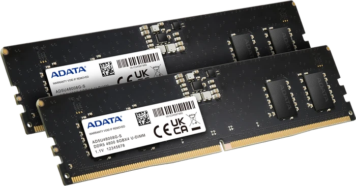 ADATA UDIMM 16GB Kit, DDR5-4800, CL40-40-40-77, X16, tray