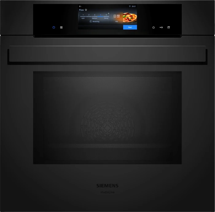Siemens iQ700 HN978GQM1 Backofen mit Mikrowelle und Dampfunterstützung mattschwarz