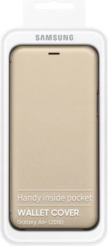 Samsung Flip Wallet für Galaxy A6+ (2018) gold