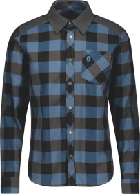 Scott Trail Flow Check Trikot langarm atlantic blue/dark grey (Herren)