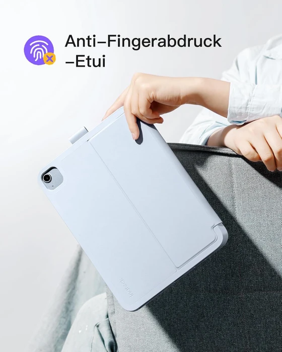 Inateck Superleicht Tastatur Hülle für iPad Air 6 11"/iPad Air 5/iPad 10/iPad Pro 11", DE