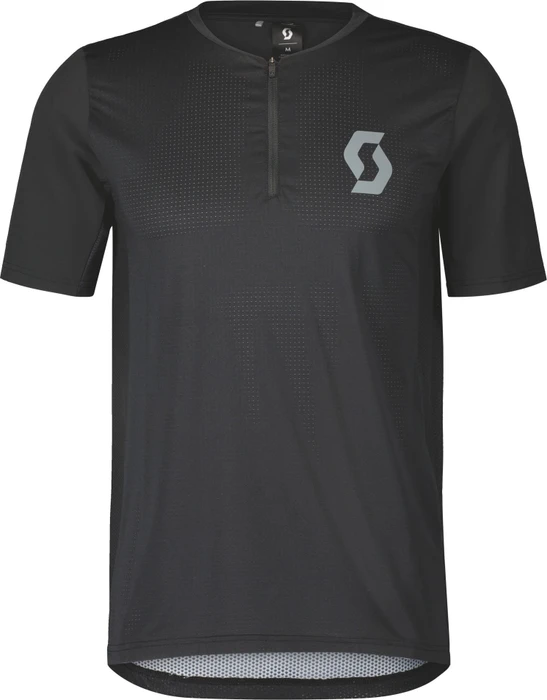 Scott Vertic Zip Trikot kurzarm schwarz (Herren)
