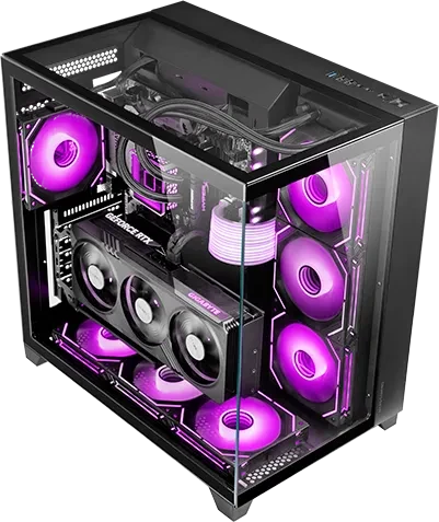 Mars Gaming MC-3C Black, Glasfenster