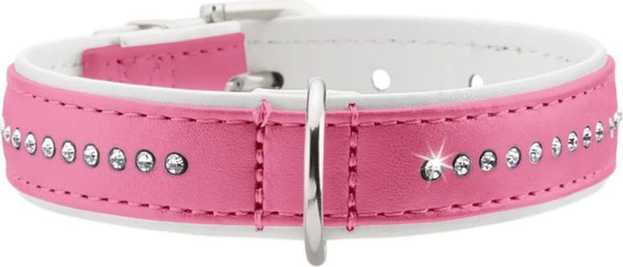 Hunter Modern Art Luxus Halsband 32, rosa/weiß