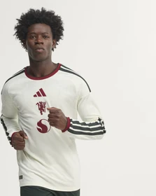 adidas Manchester United Authentic 2026/2027 Ausweichtrikot langarm ivory (Herren)