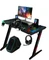 Raptor GT-100 RGB Schreibtisch 120x60cm schwarz/schwarz Vorschaubild