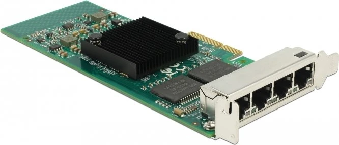DeLOCK LAN-Adapter, 4x RJ-45, PCIe 2.1 x4