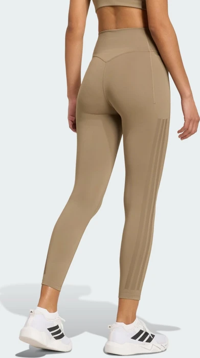 adidas Optime Workout 3-Streifen Tights Hose 7/8 khaki six (Damen)