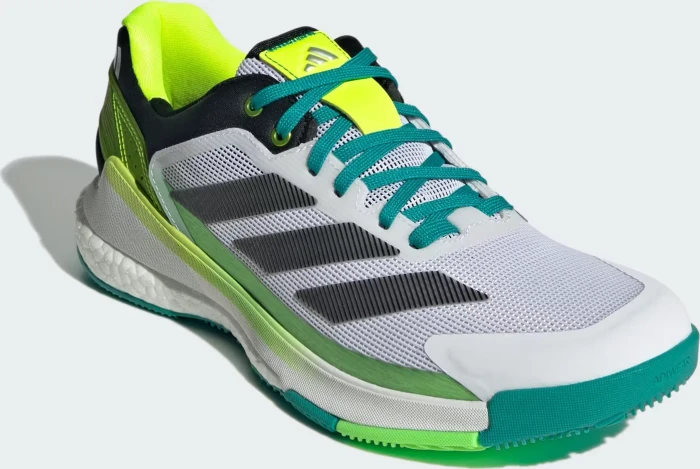adidas Crazyquick Boost Padel cloud white/core black/lime burst (Herren)