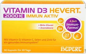 Vitamin D3 Hevert 2000 I.E. Immun Aktiv Kapseln, 30 Stück