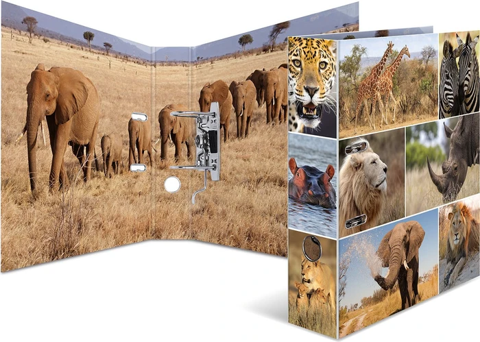 Herma Ordner 2-Ring mit Motiv, 70mm, A4, Animals Afrika (7168)