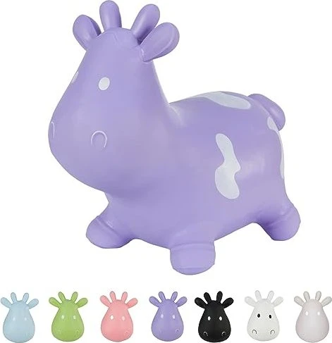 Hoppimals Hüpftier Kuh mit Pumpe