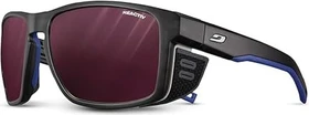 Julbo Shield schwarz durchscheinend-blau-weiß/reactiv 0-4 high contrast