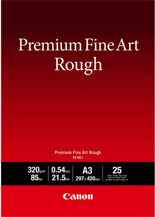 Canon FA-RG1 Premium Fine Art Rough Inkjetpapier weiß, A3, 320g/m², 25 Blatt