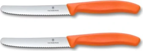 Victorinox Swiss Classic Tomaten- und Tafelmesser 11cm orange, 2 Stück