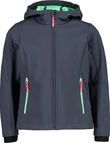 CMP Softshell Melange Fix Hood Funktionsjacke asphalt/menta (Junior)