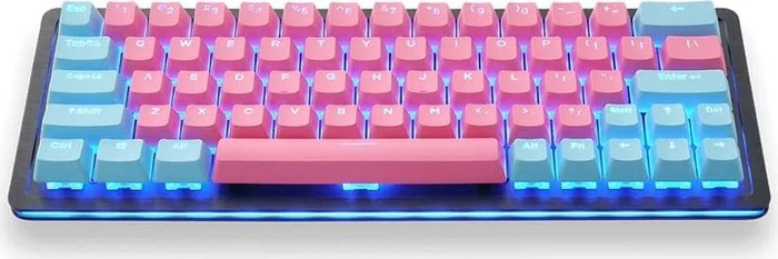 Mountain Mineral Keycap Set, Kunststoff (PBT) Double-Shot, blau/rosa, 113 Tasten (104+9), ANSI-US