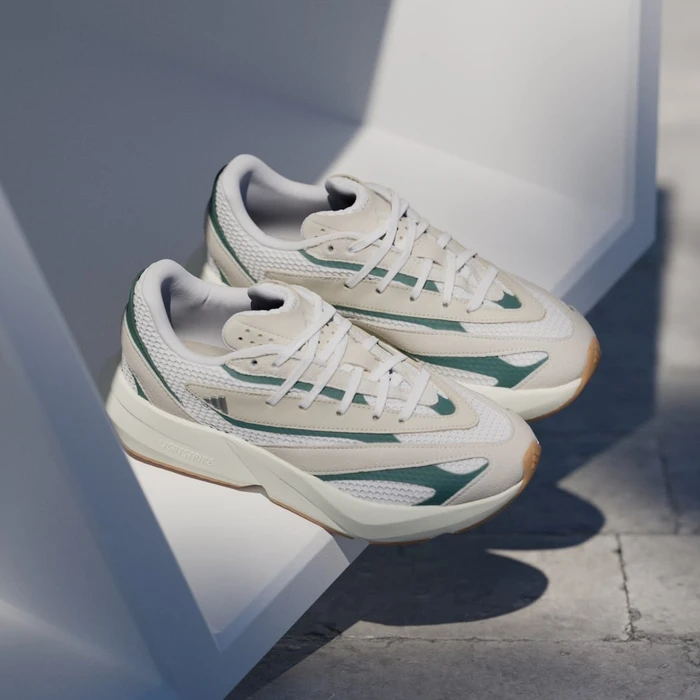 adidas Lightstride off white/silver metallic/collegiate green (Damen)