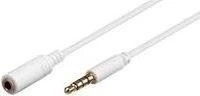 MicroConnect 3.5mm Klinke Verlängerungskabel weiß, 1m