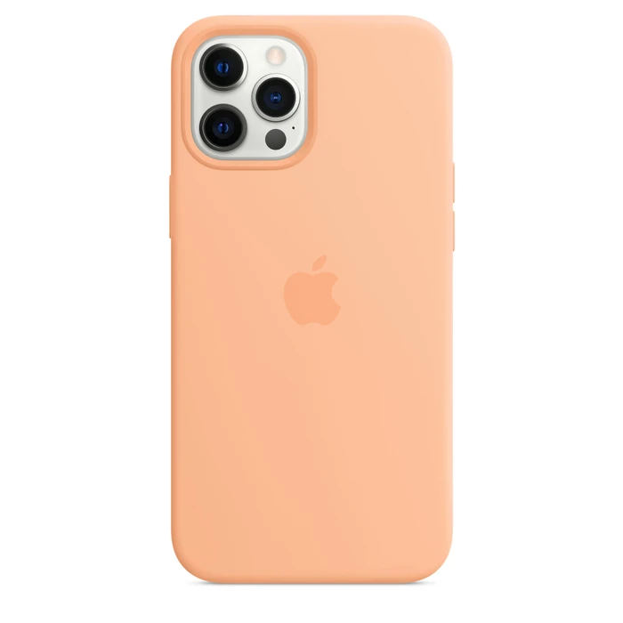 Apple Silikon Case mit MagSafe für iPhone 12 Pro Max Cantaloupe