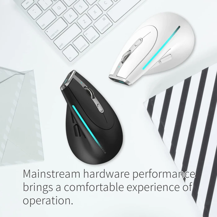 Zelotes F-36 Vertical Dual-Mode Wireless Mouse, schwarz, USB/Bluetooth