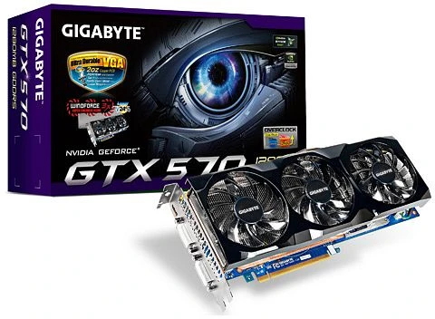 GIGABYTE GeForce GTX 570 OC, 1.25GB GDDR5, 2x DVI, Mini HDMI