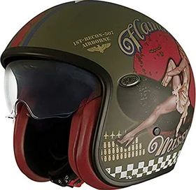 Premier Helmets Vintage Pin Up grün/rot/blau