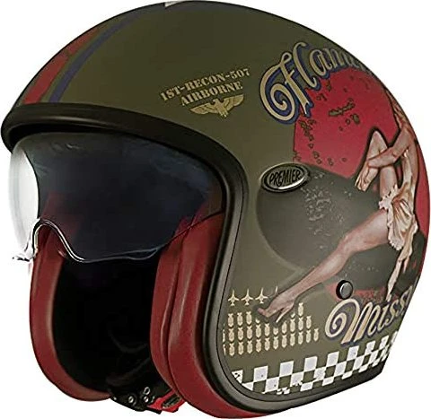 Premier Helmets Vintage Pin Up grün/rot/blau