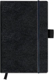 Herlitz Classic Notizbuch, A6, glatt, Kunstleder-Cover, schwarz, 96 Blatt